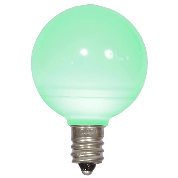 Vickerman 0.96 watt G40 Green Ceramic LED Bulb with E12 Nickel Base 25 per Bag XLEDCG44-25 - main